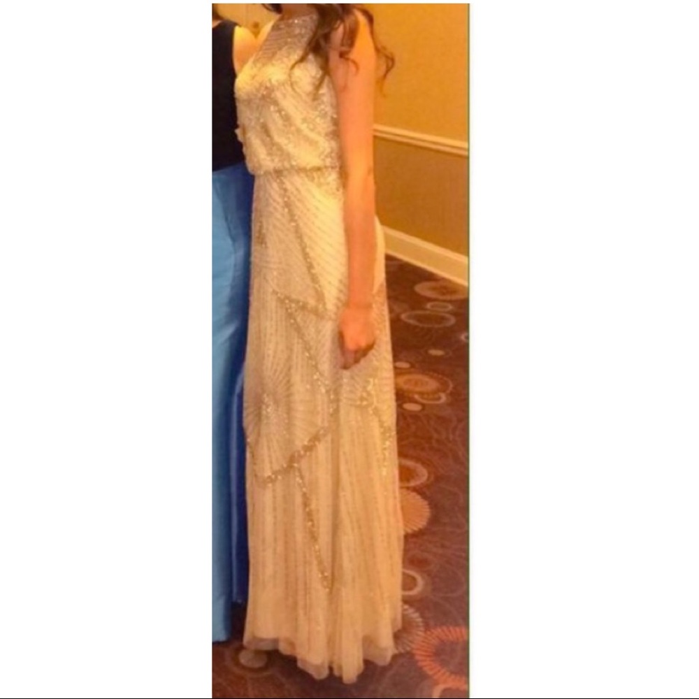 Aidan Mattox Light Gold 054448630 Formal Dress